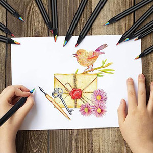Matite Multicolore Bview, Set da 12 Pezzi, Matite Arcobaleno <span class=keywords><strong>per</strong></span> Bambini e Adulti, <span class=keywords><strong>per</strong></span> Disegno, Colorazione e Schizzi - Product Image 6