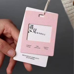 Luxury Garment Hanging Paper Label with Custom Printed Cardboard Clothing Hangtag for Clothes Own Logo Brand - Product Image 3