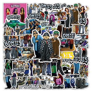 50 piezas caliente Retro Graffiti decoración portátil equipaje coche dibujos animados EE. UU. Hip Hop Homies pegatinas de dibujos animados - Product Image 5