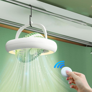 Ventilador de techo ultrafino de perfil bajo con luz, sin aspas, con motor DC cerrado, para habitaciones pequeñas - Product Image 3