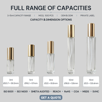 Flacons de parfum miniatures fantaisie pour designers, échantillons de parfum 10 ml et 15 ml, flacon d'échantillon de parfum 5 ml avec bouchons argentés
