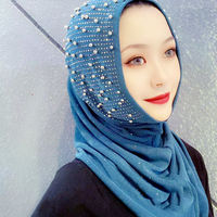 TXL252 Foulard Femme Printemps-Été Décontracté Turban Châle Voile 7 Couleurs Polyester Hijab Musulman Couvre-chefs Écharpes Ethniques