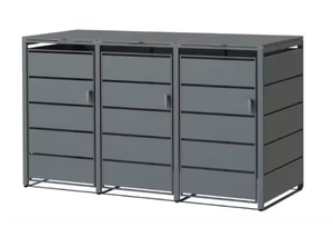 Large Capacity Garden Triple Door Galvanized Steel Garbage <strong>Bin</strong> <strong>Cover</strong> Box Customize Rubbish <strong>Bin</strong> <strong>Cover</strong> - Product Image 3