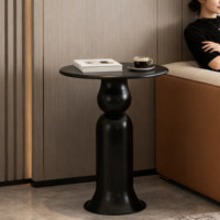 Mesa Auxiliar de Acero Rojo de Estilo Italiano, Ligera y de Lujo, con Almacenamiento Móvil para Apartamentos Pequeños, Sala de Estar, Mesa de Noche, Mesa para Té