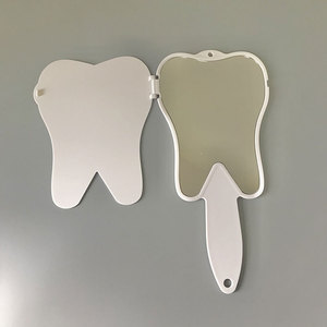 Advertising Promotion Tooth Shape Single Side Cosmetic Long Handle Makeup <strong>Mirror</strong> for <strong>Dentist</strong> - Product Image 5