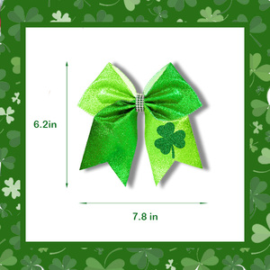 St. Patrick’s Day Hair Clips for Women Girls Green Shamrock Clover Bow Hair Clips, Irish Festival Hair Accessories - Product Image 6