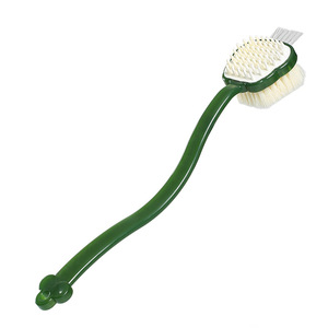 Three In One <b>Long</b> <b>Handle</b> Bath <b>Brush</b> Soft Bristle Back Scrubber Massage Shower <b>Brush</b> Oval Shape PP Material - Product Image 5