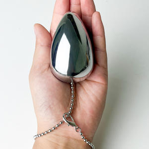 سدادة شرجية معدنية <span class=keywords><strong>3</strong></span> أحجام من HM ، سدادة شرجية كبيرة ، مدلك للمؤخرة ، ألعاب جنسية لتحفيز البروستاتا ، كرات شرجية ، سلسلة من الخرز - Product Image 2