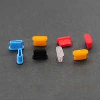 Protection anti-poussière en silicone pour port USB Type C pour téléphone (noir, transparent, rouge, bleu, jaune)