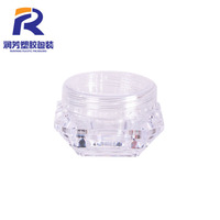 Pot de crème pour le visage en plastique de luxe, 3g 5g, petite forme de bijou, pot de crème cosmétique, emballage en plastique, récipient en PS, pot de baume à lèvres