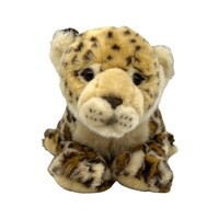 CE Personnalisé OEM/ODM Adorable peluche léopard Animal en peluche doux avec une pose assise réaliste pour la Saint-Valentin
