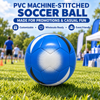 Ballon de football Aiju personnalisé en cuir PVC taille 5, cousu à la machine, pour événements promotionnels et cadeaux - Écologique et léger