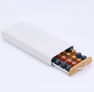 Cajón de Almacenamiento para Cápsulas de Café de Metal con Tapa, Reutilizable, Ecológico, Portátil, Organizador para 40 Cápsulas <span class=keywords><strong>Nespresso</strong></span> - Product Image 4