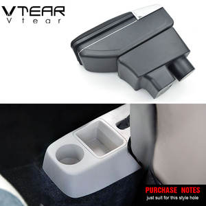 Vtear-reposabrazos para <span class=keywords><strong>Skoda</strong></span> <span class=keywords><strong>Fabia</strong></span>, caja de almacenamiento para tienda central, soporte interior ABS con rosca roja, accesorios para reposabrazos decoration08-14 - Product Image 2