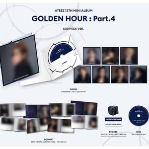 ATEEZ Golden Hour Part 4 ป๊อปเคป๊อป ภาษาเกาหลี ซีดี ดิจิแพ็ค เวอร์ชั่นทุกวัย วัสดุกระดาษและพลาสติก จัดส่งรวดเร็ว ผลิตในเกาหลี - Product Image 2