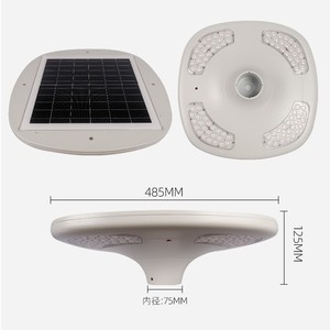Lampe solaire de jardin 485 mm à fixation murale LED Mono Si Cellule solaire Éclairage extérieur résistant à l'eau - Product Image 1