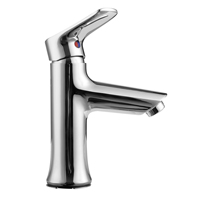ARROW Robinet mitigeur moderne monotrou à cartouche en céramique dosée Robinet mitigeur de lavabo chromé