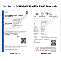 Bottes de sécurité pour le travail minier Safetoe avec protection métatarsienne |   EN ISO 20345 S3 / ASTM |   Résistant à l'eau et antidérapant