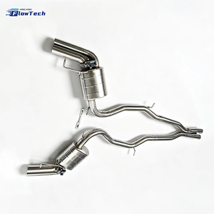 ระบบท่อไอเสียแบบ Catback พร้อมวาล์วประสิทธิภาพสูง FlowTech T304 สแตนเลสสตีล สำหรับรถยนต์ Mercedes S63 Coupe C217 W222 M177 4.0T V8 - Product Image 3