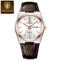 POEDAGAR 930 Montre en Cuir de Luxe pour Homme, Sportive et Lumineuse, Étanche, Quartz, Vente en Gros