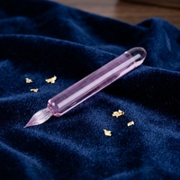 Stylo à plume en verre cristal de luxe, fait main, coloré, pour calligraphie, signature, écriture, dessin et cadeau