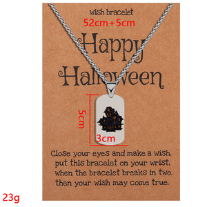Collier pendentif chien en acier inoxydable pour Halloween, bijou de fête à thème dessin animé - Product Image 4