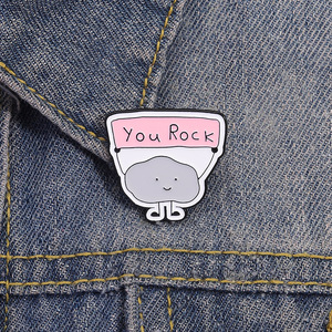 Broche en émail robuste, thème Amour, motif dessin animé amusant, jeu de mots sur la géologie, pour sac à dos, revers, bijou, cadeau pour amis - Product Image 1