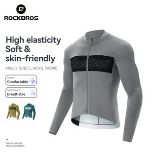 Rockbros Heren Voor Wollen Fietsshirt Ademende Actieve Stretch Lange Mouw Voor Weg-En Mountainbikes - Product Image 6