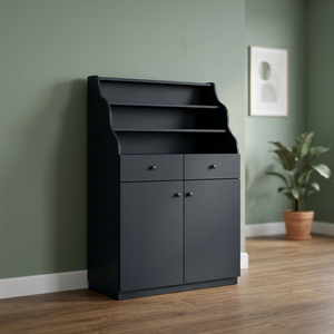 Meuble de rangement moderne en bois verrouillable avec 2 tiroirs et grande capacité pour bureau et école - Product Image 3