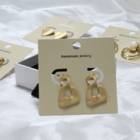 Cartes à bijoux personnalisées imprimées, emballage en papier écologique, cartes d'affichage avec logo pour boucles d'oreilles, cartes en papier pour bijoux