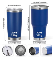 Mug à café en acier inoxydable personnalisé OEM, élégant, 20 oz, 30 oz, gobelet de voyage avec isolation sous vide à double paroi et couvercle