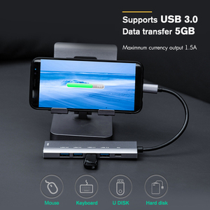 <span class=keywords><strong>Adaptador</strong></span> USB-C Portátil Multipuerto al por Mayor, Tipo-C <span class=keywords><strong>a</strong></span> <span class=keywords><strong>HDMI</strong></span> 4K 30Hz, PD 60W, 5Gbps USB 3.0*4, Estación <span class=keywords><strong>de</strong></span> Acoplamiento 6 en 1, Hub USB Tipo C - Product Image 5