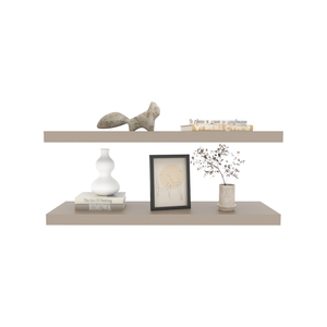 Floating Shelf Dallas Taupe <b>Wall</b> Mount Living Room <b>Display</b> Shelf - Product Image 4