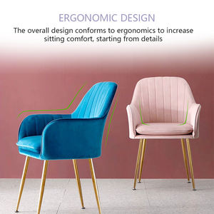 Usine <span class=keywords><strong>Pas</strong></span> <span class=keywords><strong>Cher</strong></span> Tissu Salle À Manger Velours Cuisine Restaurant Salle À Manger Chaises Doux et Durable Chaise De Loisirs - Product Image 2