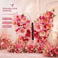 Kupu-kupu Bunga Buatan 3D Raksasa, Dekorasi Tahan Air untuk Pernikahan, Penghiasan Toko, Mall & Rangkaian Bunga Dinding untuk Pesta