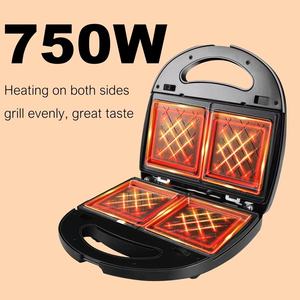 Sonifer SF-6155 Wholesale Home <strong>Mini</strong> <strong>Electric</strong> Detachable Plates Walnut Triangle Sandwich <strong>Pancake</strong> Fish Shape Waffle <strong>Maker</strong> 7 in 1 - Product Image 4