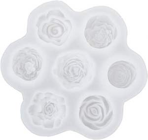 7 Cavities Rose Austin Candle Molds 3D Peony Bloom Flower Handmade <b>Soap</b> Silicone Candle Mold Wax Making Molds DIY Craft Supplies - Product Image 6