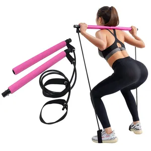 SHENGDE Portátil Resistência Ajustável Oem Kit Workout Fitness Yoga Band Gym Stick Pilates Bar