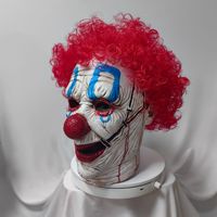 Masque de Clown Effrayant en Gros, en Latex Naturel Non Toxique, Masque Réaliste pour Fête d'Halloween, Cosplay et Déguisement