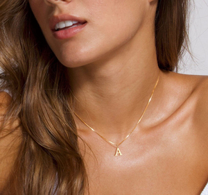 قلادة أولية مطلية بالذهب عيار 14 قيراط من الفولاذ المقاوم للصدأ للنساء - Product Image 1