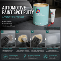 Mastic polyester auto-lissant pour carrosserie, mastic de remplissage pour peinture automobile, fournisseur d'usine OEM ODM, peinture automobile en aérosol