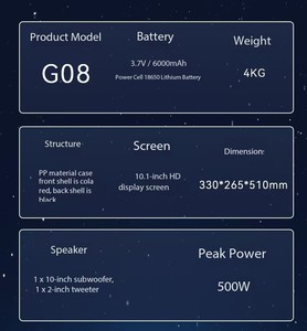 Altoparlante Bluetooth <span class=keywords><strong>con</strong></span> Schermo, Speaker per Esterni, Altoparlante Multimediale per Casa e KTV, Supporto USB/<span class=keywords><strong>MP3</strong></span>/AVI, Manopole di Regolazione del Volume - Product Image 5