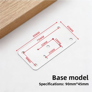 Kit de réparation de charnière avec plaque de montage <span class=keywords><strong>en</strong></span> acier inoxydable et insert de charnière perforé <span class=keywords><strong>pour</strong></span> meubles de cuisine <span class=keywords><strong>en</strong></span> <span class=keywords><strong>bois</strong></span> - Product Image 2