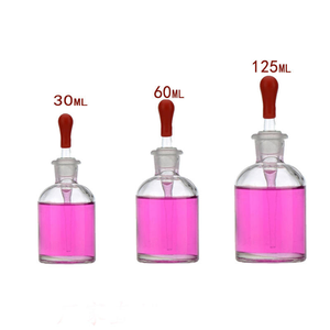 Tái chế rõ ràng hổ phách Kính <span class=keywords><strong>Regent</strong></span> chai với cao su ống nhỏ giọt cho phòng thí nghiệm - Product Image 3