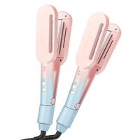 Mesky 2024 éclairage femmes Nano titane plaque ionique fer plat lisseur et bigoudi 2 en 1