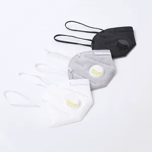 Vente chaude 5/6/7 plis KN95 masque anti-poussière respiratoire avec valve respiratoire pour la Protection de sécurité masque de boucle de tête adulte