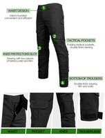Uniforme de camouflage noir FROG avec matériau respirant et anti-déchirure TC6535