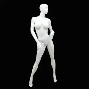 Full body fashion wholesale white fiberglass abstract dummy nude posing lingerie curvy sexy lifelike female mannequin