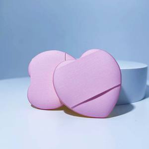 DailyQueen vente chaude coeur forme doigt poudre bouffée visage maquillage pointe bouffée fond de teint poudre cosmétiques coussin d'air beauté éponge - Product Image 3