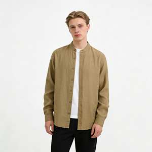 <span class=keywords><strong>Camisa</strong></span> <span class=keywords><strong>de</strong></span> <span class=keywords><strong>Lino</strong></span> 100% Puro <span class=keywords><strong>para</strong></span> Hombre, Cuello Mao, Transpirable, Absorbe la Humedad, <span class=keywords><strong>para</strong></span> Climas Cálidos, Venta al por Mayor, Se Acepta OEM y ODM - Product Image 1